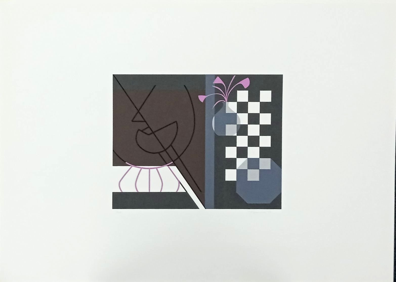 1987 Bodegón del tablero de ajedrez (Baugin Francia 1630) (5 colores) 23,8x30 Serigrafía